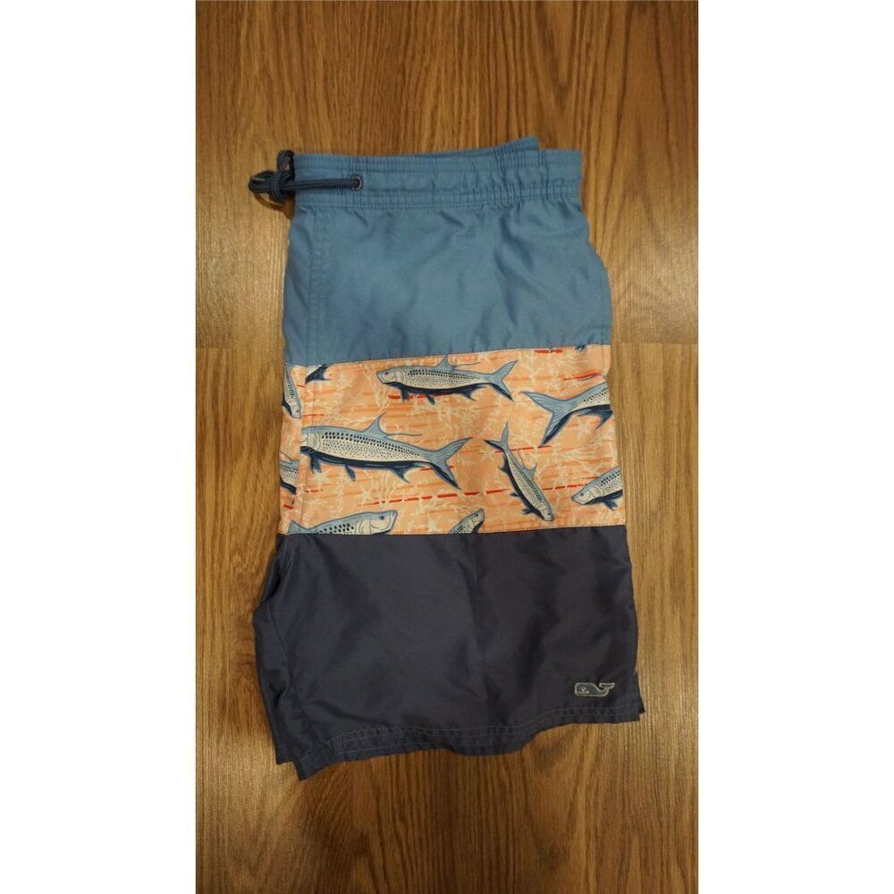 Vineyard Vines Boys Pieced Tropical Chappy Shorts Swim Trunks - XL (18) - Picture 11 of 12